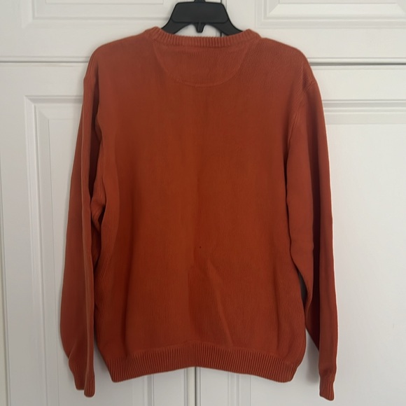 EDDIE BAUER Sweater Crewneck Orange Mens Size M - Picture 3 of 3